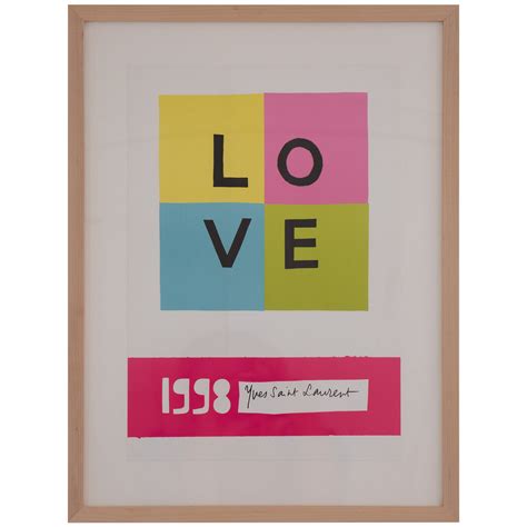 buy yves saint laurent love prints|Yves Saint Laurent Love 1981 Art Print .